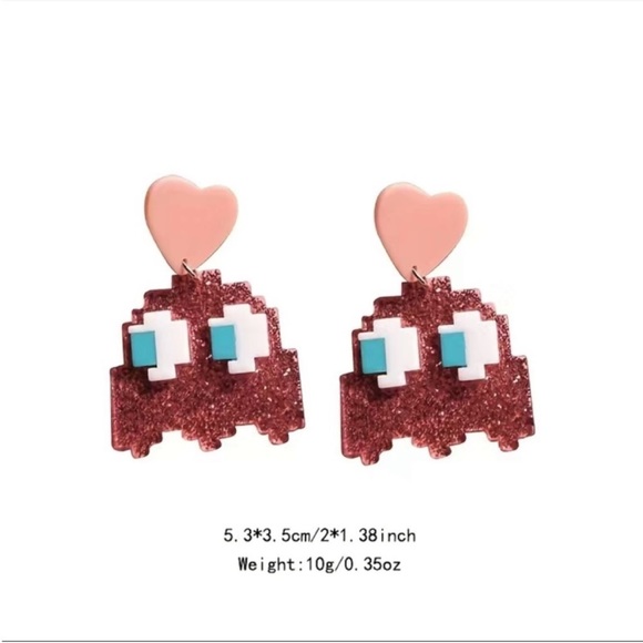 FREE WITH ANY PURCHASE Pac-Man drop earrings - Picture 3 of 5